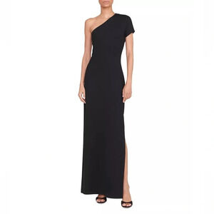 Staud Adalynn One Shoulder Maxi Dress Black Large NWT Contemporary Minimalist